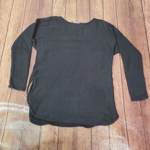 Michael Michael Kors Womens Sweater Black S Round Neck Long Sleeve